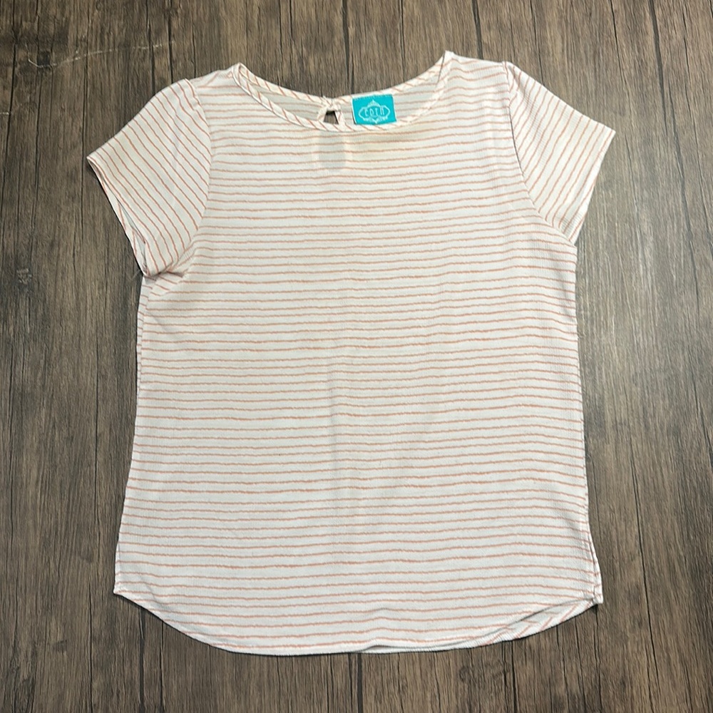 Edyn M Pink Striped Shirt